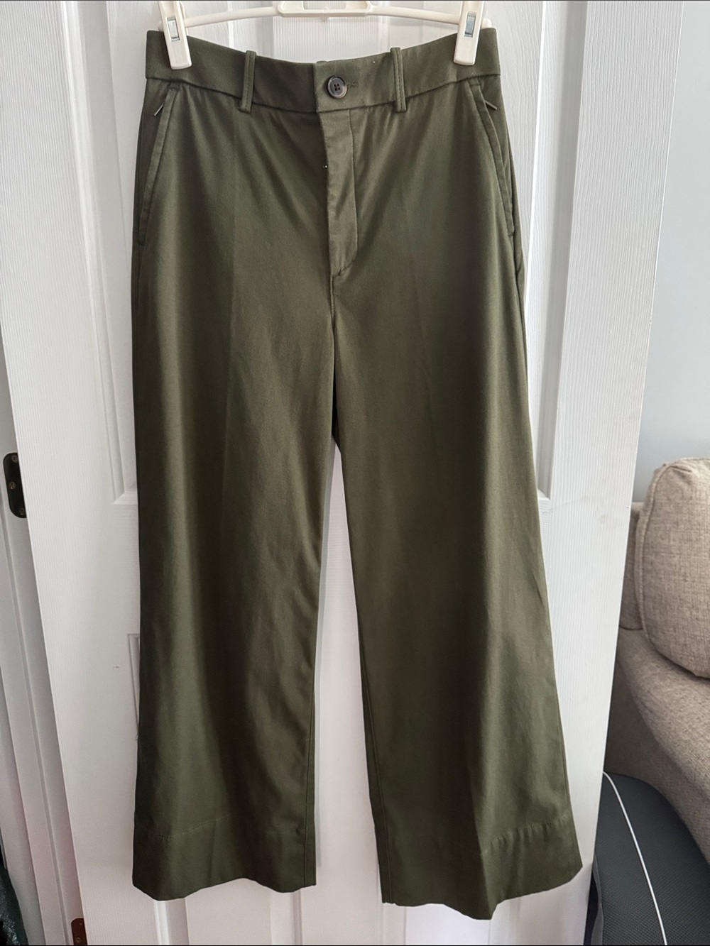 SPANX Olive-Tone wide leg pants